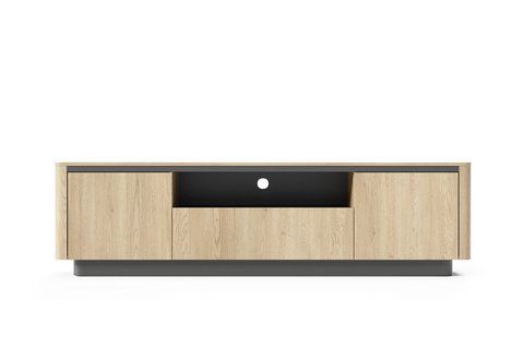 Тумба під ТВ Perfect Home Торро / Torro 3D/200 3-дверна Дуб кремона/чорний (PFH-091417) PFH-091417 фото