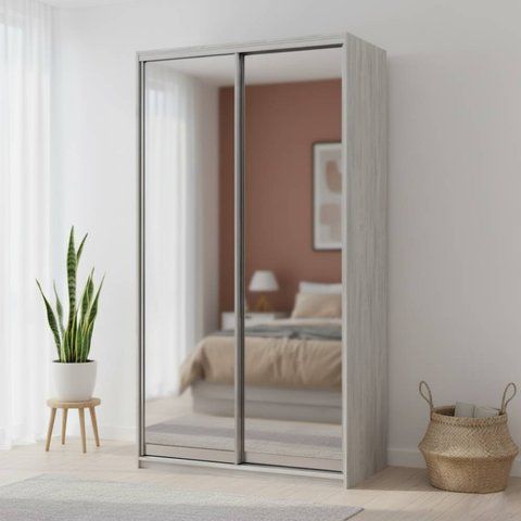 Шафа-купе Doros Сіті Лайт Сосна Натти 2 Дзеркала 120х60х225 (DRS-011960) DRS-011960 фото
