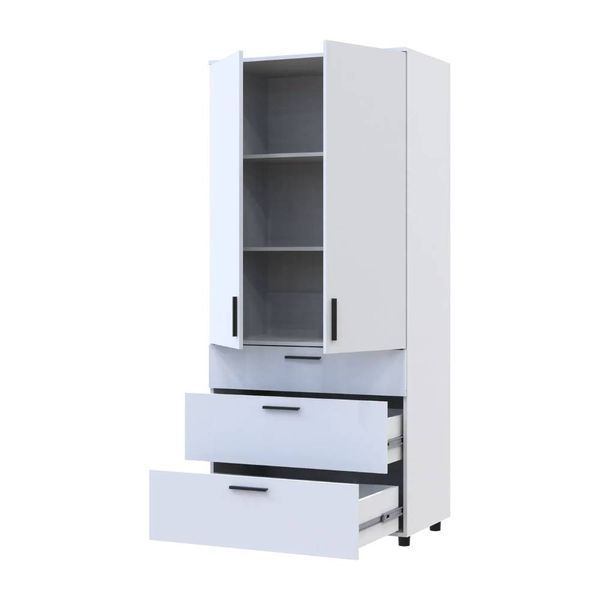 Шафа для одягу Doros Торн Білий 2 ДСП/3Ш (полиці) 90х51.6х200 (DRS-012020) 50426 фото