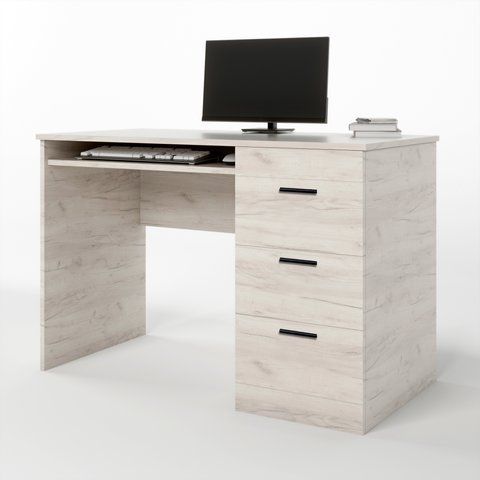 Стіл письмовий Еверест Соната (110х55х75,5) дуб крафт білий (DTM-2719) DTM-2719 фото