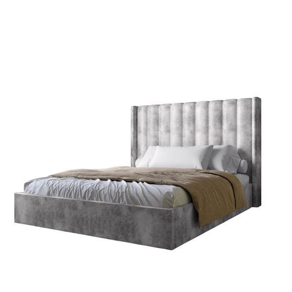 Двоспальне ліжко LION Ніно 160x200 см SILK 302 Мраморний (LION-045044) LION-045044 фото