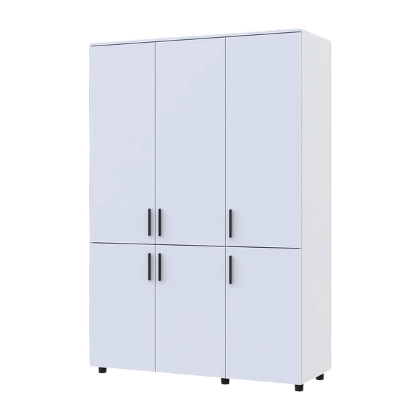 Шафа для одягу Doros Торн Білий 3 ДСП (штанга) 135х51.6х200 (DRS-012055) DRS-012055 фото