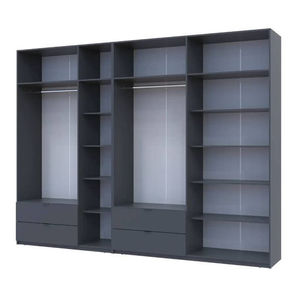 Шафа для одягу Doros Лукас Графіт 3+4 ДСП 315х50х240 DRS-011699 (42005137) DRS-011699 фото