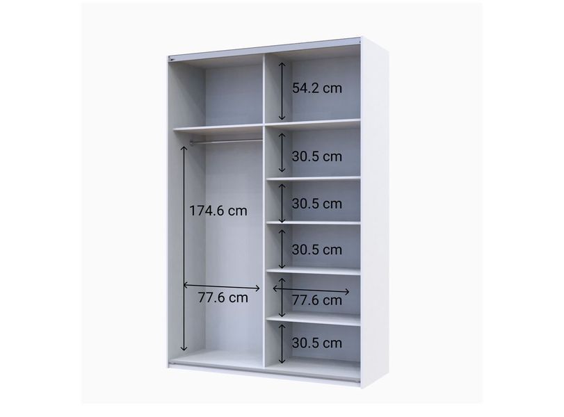 Шафа-купе двохдверна Doros G-Caiser 160х60х240 см Білий (DRS-011013) 16582 фото