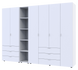 Комплект шаф для одягу Doros Гелар (3 шт.) 270,7х49,5х203,4 см Білий (DRS-011178) 16747 фото 3