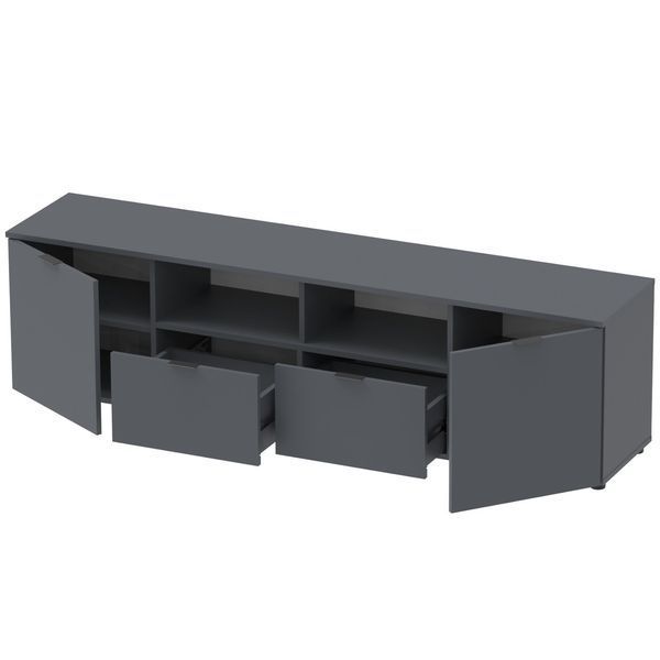 Тумба під ТВ Doros Рон 4 180х38х50 см Графіт (DRS-011299) DRS-011299 фото