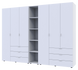 Комплект шаф для одягу Doros Гелар (3 шт.) 270,6х49,5х203,4 см Білий (DRS-011179) 16748 фото 3