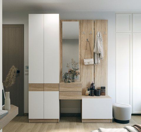 Вішалка з тумбою для взуття Doros Сола 60х40х215 см DRS-011741 (44900346) DRS-011741 фото