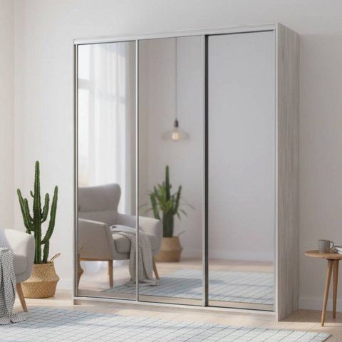 Шафа-купе Doros City Light Сосна Натти 3 Дзеркала 180х60х225 (DRS-011970) DRS-011970 фото