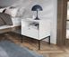 Тумба приліжкова Perfect Home Нова / Nova з 1 шухлядою і чорними ніжками S54 Білий (PFH-091260) PFH-091260 фото 1