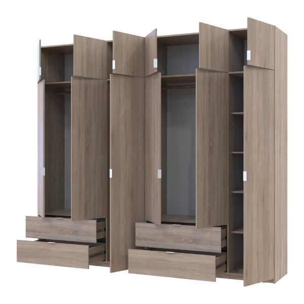 Шафа для одягу Doros Лукас Дуб сонома 3+3 ДСП 270х50х240 DRS-011705 (42005115) 38279 фото