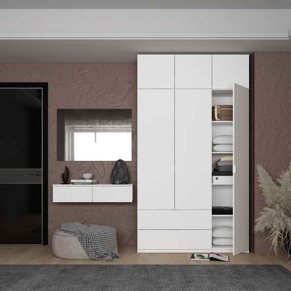 Комплект меблів Doros Левія + дзеркало Біле 100х32х100 (DRS-011841) DRS-011841 фото