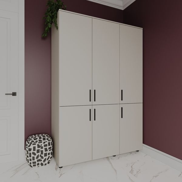 Шафа для одягу Doros Торн Кашемір 3 ДСП (полиці) 135х51.6х200 (DRS-012058) 50464 фото