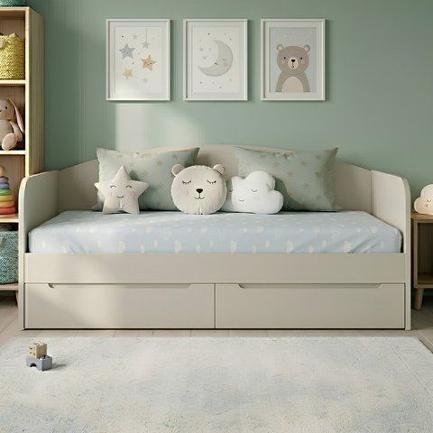Односпальне ліжко LION Л-5 80x190 см Кашемір (LION-045292) LION-045292 фото