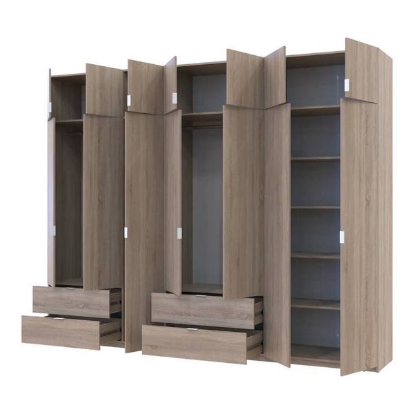 Шафа для одягу Doros Лукас Дуб сонома 3+4 ДСП 300х50х240 DRS-011708 (42005131) 38282 фото