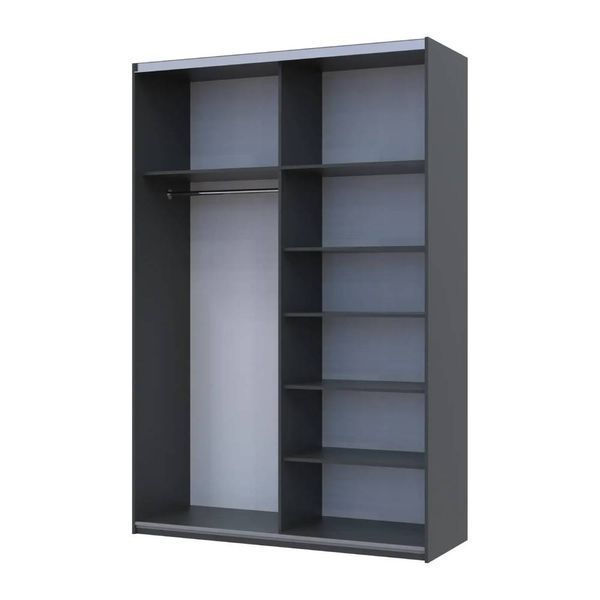 Шафа купе Doros G-Caiser Антрацит 2 Дзеркала / 3 частини 160х60х240 (42005409) (DRS-012242) 51802 фото