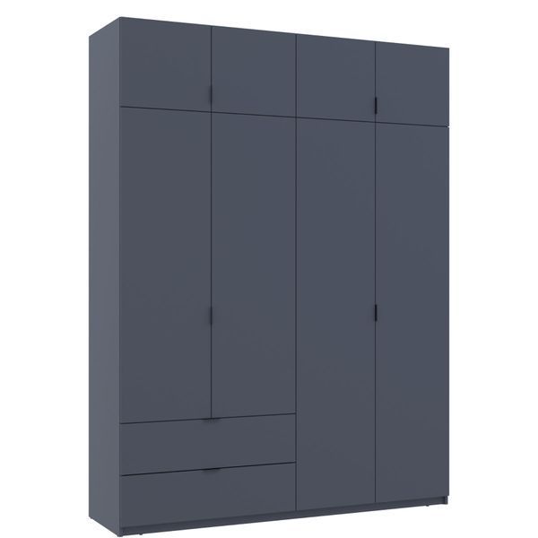 Шафа розпашна с антресолью Doros Лукас 180х50х240 см Графіт (DRS-011192) 16760 фото
