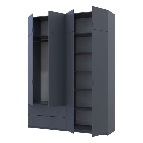 Шафа розпашна с антресолью Doros Лукас 180х50х240 см Графіт (DRS-011192) 16760 фото