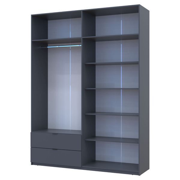 Шафа розпашна с антресолью Doros Лукас 180х50х240 см Графіт (DRS-011192) 16760 фото