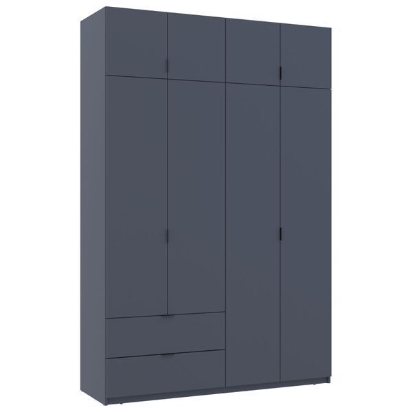 Шафа розпашна с антресолью Doros Лукас 160х50х240 см Графіт (DRS-011194) 16762 фото