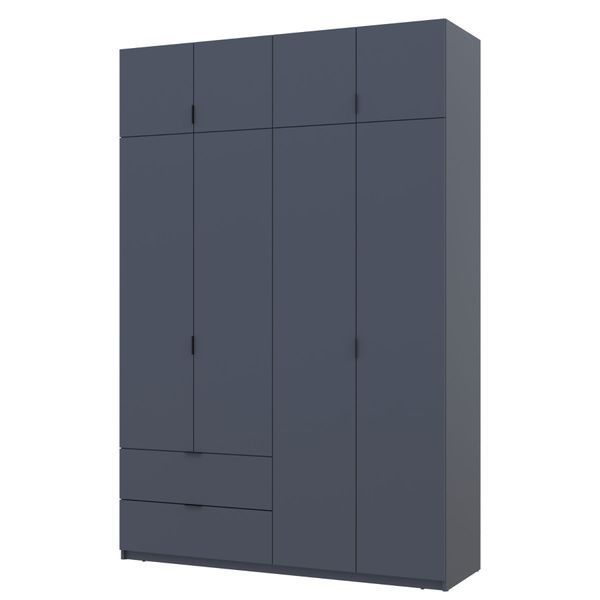 Шафа розпашна с антресолью Doros Лукас 160х50х240 см Графіт (DRS-011194) 16762 фото