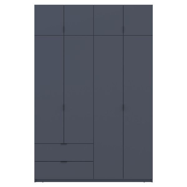 Шафа розпашна с антресолью Doros Лукас 160х50х240 см Графіт (DRS-011194) 16762 фото