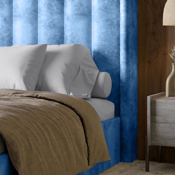 Двоспальне ліжко з підйомним механізмом LION Ніно 160x200 см SILK 501 Небесно-блакитний (LION-045063) LION-045063 фото