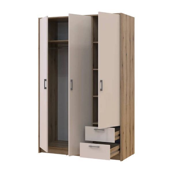 Шафа для одягу Doros Ронді Дуб Артизан/Кашемір 3ДСП 121х52х195 DRS-011661 (80737815) 38235 фото