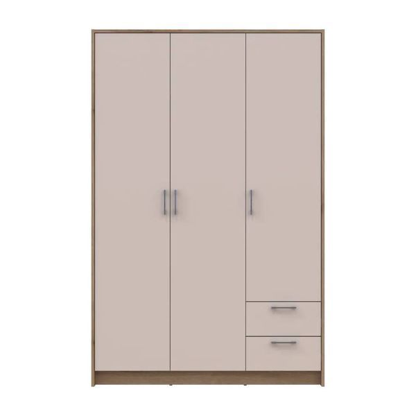 Шафа для одягу Doros Ронді Дуб Артизан/Кашемір 3ДСП 121х52х195 DRS-011661 (80737815) 38235 фото
