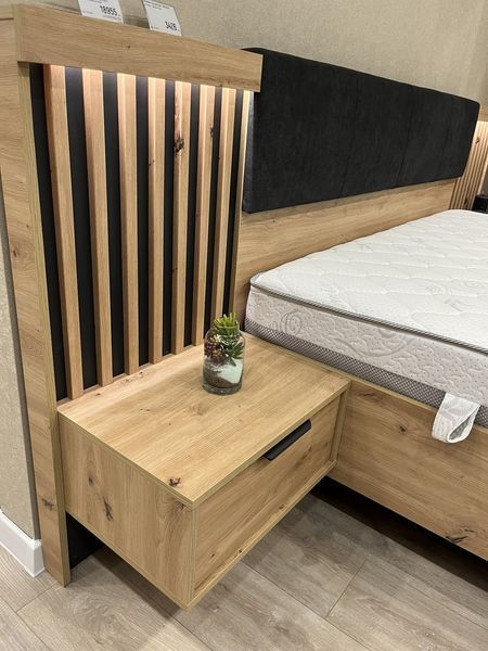 Тумби приліжкові 2 шт. Perfect Home Таллі / Tally з 2 шухлядами 1S/51 Дуб артизан/антрацит (PFH-091098) PFH-091098 фото