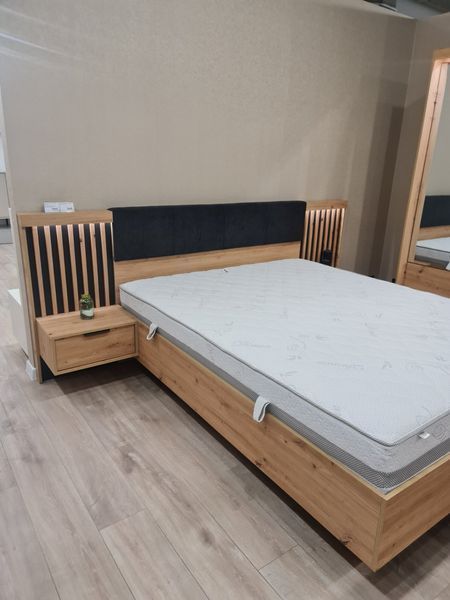 Тумби приліжкові 2 шт. Perfect Home Таллі / Tally з 2 шухлядами 1S/51 Дуб артизан/антрацит (PFH-091098) PFH-091098 фото