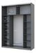 Шафа-купе двохдверна Doros G-Caiser 180х60х240 см Графіт/1 Біле Скло (DRS-011036) 16605 фото 4