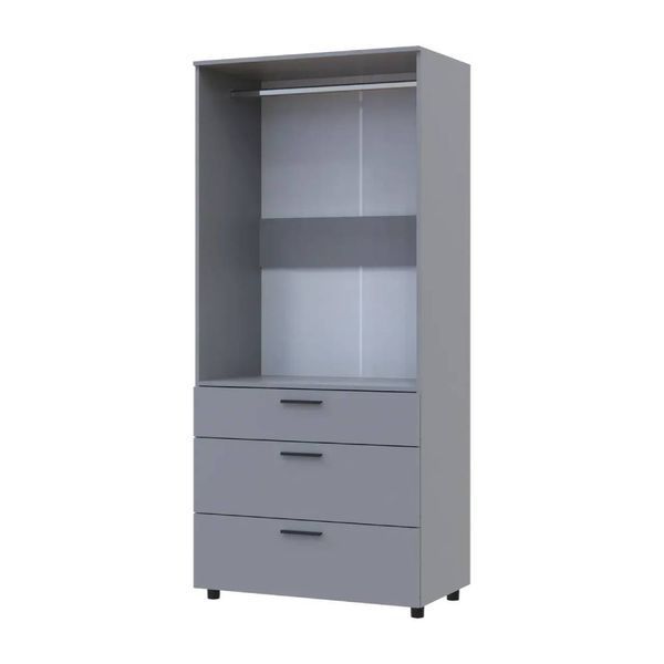 Шафа для одягу Doros Торн Сірий 2 ДСП/3Ш (штанга) 90х51.6х200 (DRS-012025) DRS-012025 фото