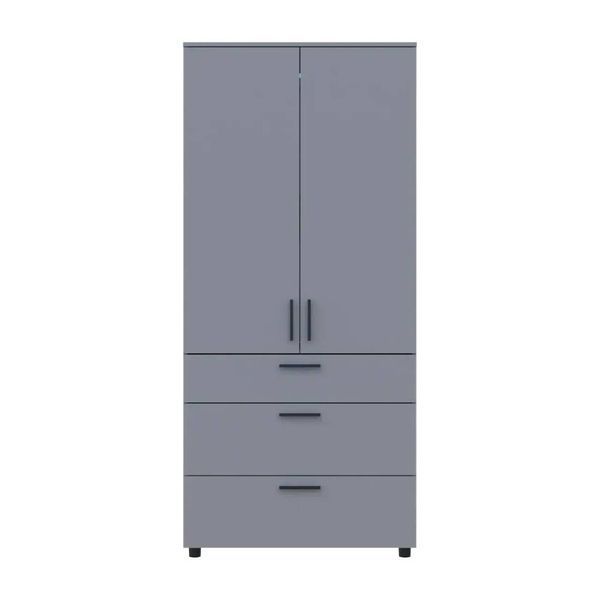 Шафа для одягу Doros Торн Сірий 2 ДСП/3Ш (штанга) 90х51.6х200 (DRS-012025) DRS-012025 фото