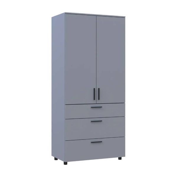 Шафа для одягу Doros Торн Сірий 2 ДСП/3Ш (штанга) 90х51.6х200 (DRS-012025) DRS-012025 фото