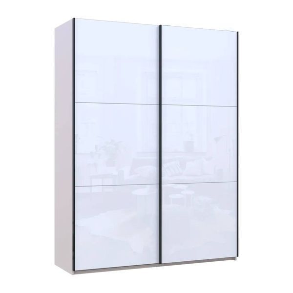 Шафа купе Doros G-Caiser Кашемір/Білий 2 Скла 3 частини 180х60х240 (42005325) (DRS-012241) DRS-012241 фото