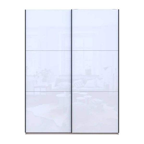 Шафа купе Doros G-Caiser Кашемір/Білий 2 Скла 3 частини 180х60х240 (42005325) (DRS-012241) DRS-012241 фото