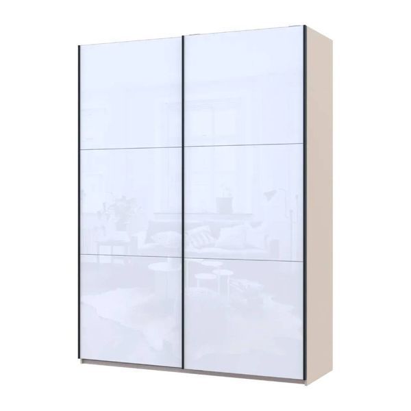 Шафа купе Doros G-Caiser Кашемір/Білий 2 Скла 3 частини 180х60х240 (42005325) (DRS-012241) DRS-012241 фото