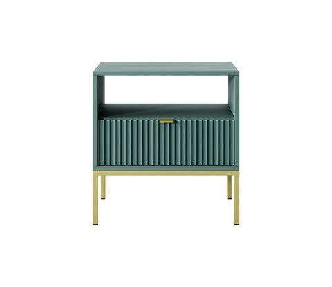 Тумба приліжкова Perfect Home Нова / Nova з 1 шухлядою і золотими ніжками S54 Лабрадор (PFH-091493) PFH-091493 фото