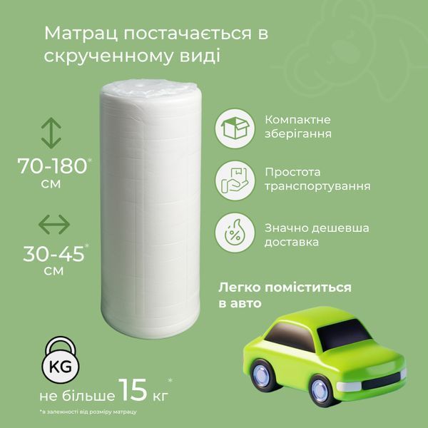 Матрац ортопедичний Ismart Koala Oasis 80х190 см безпружинний (ISM-051392) ISM-051392 фото